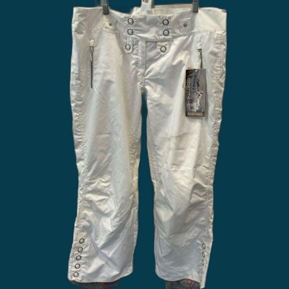 Obermeyer Women's White Bootcut Insulated Snow Pants - NWT - Picture 1 of 5